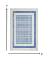 Ivory and Blue Geometric Area Rug
